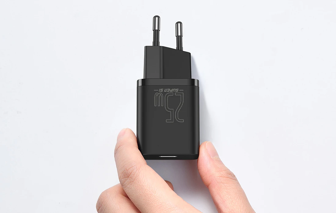 BASEUS įkroviklis Type C PD QC3.0 3A 25W CCSP020101/CCCJG25CE juodos spalvos aprašymas - Prekės nuotrauka BASEUS įkroviklis Type C PD QC3.0 3A 25W CCSP020101/CCCJG25CE juodos spalvos aprašymas - Prekės nuotrauka