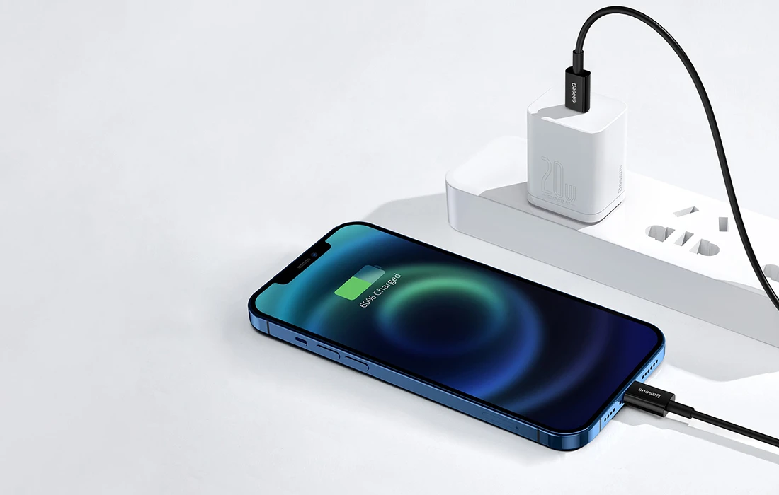 Baseus Superior serijos USB - Lightning kabelis 2.4A 1m - Juodas aprašymas - Prekės nuotrauka