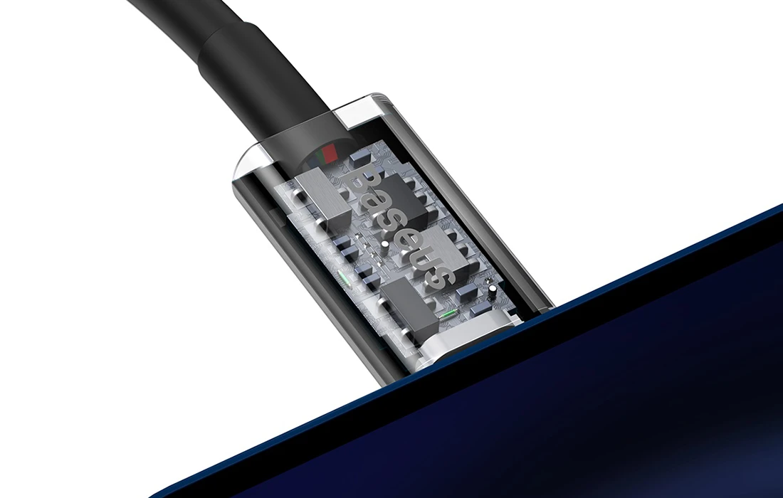 Baseus Superior serijos USB - Lightning kabelis 2.4A 1m - Juodas aprašymas - Prekės nuotrauka