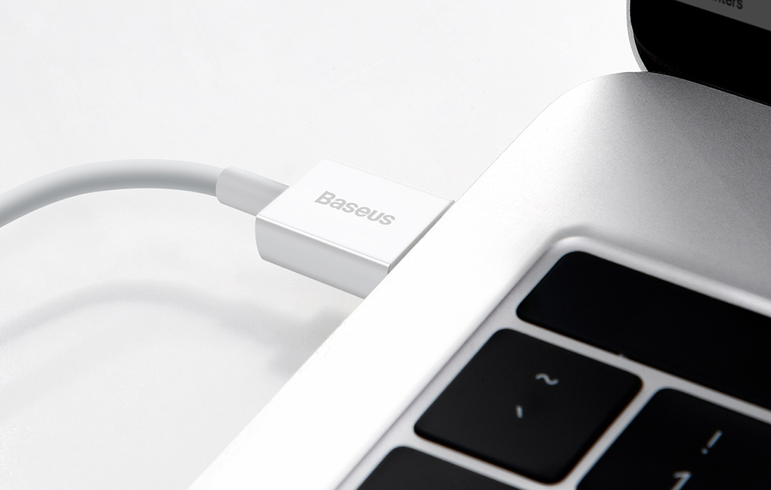 USB kabelis Baseus Superior iš USB į Lightning 2.4A 0.25m baltas CALYS-02 aprašymas - Prekės nuotrauka