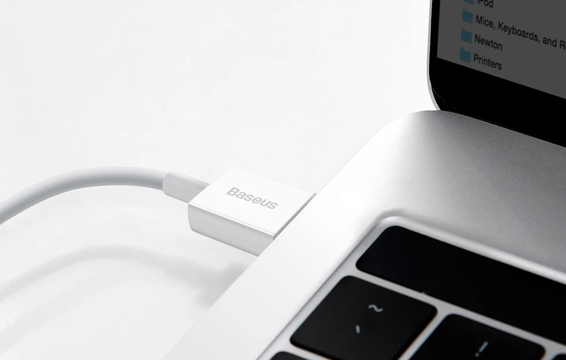 Baseus Superior serijos kabelis USB-C 66W 2m - Baltas aprašymas - Prekės nuotrauka