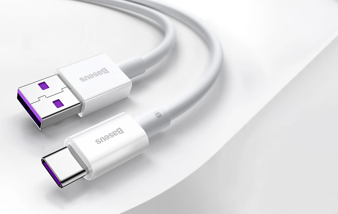 Baseus Superior serijos kabelis USB-C 66W 2m - Baltas aprašymas - Prekės nuotrauka