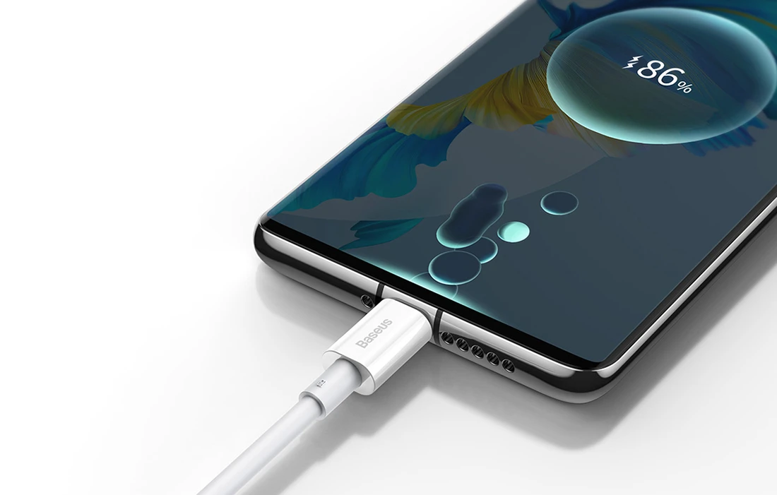 Baseus Superior serijos kabelis USB-C 66W 2m - Baltas aprašymas - Prekės nuotrauka