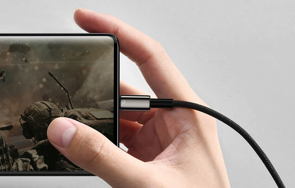 Baseus volframo auksinis kabelis USB prie USB-C, 100 W, 2 m (juodas) aprašymas - Prekės nuotrauka Baseus volframo auksinis kabelis USB prie USB-C, 100 W, 2 m (juodas) aprašymas - Prekės nuotrauka