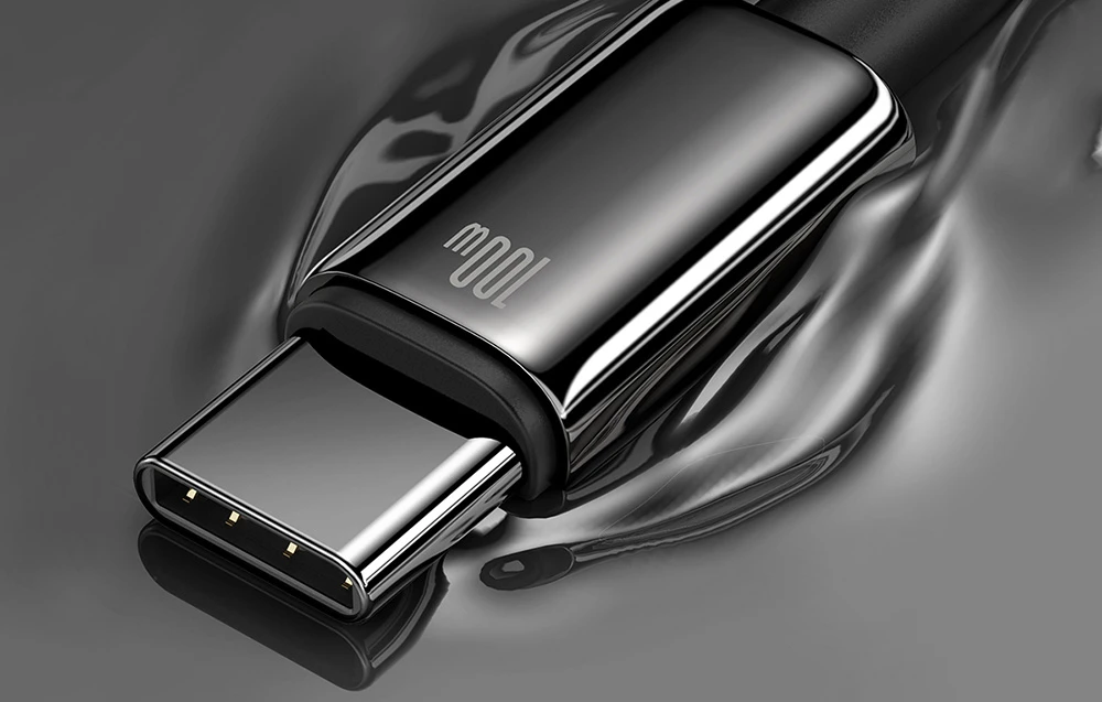 Baseus volframo auksinis kabelis USB prie USB-C, 100 W, 2 m (juodas) aprašymas - Prekės nuotrauka Baseus volframo auksinis kabelis USB prie USB-C, 100 W, 2 m (juodas) aprašymas - Prekės nuotrauka