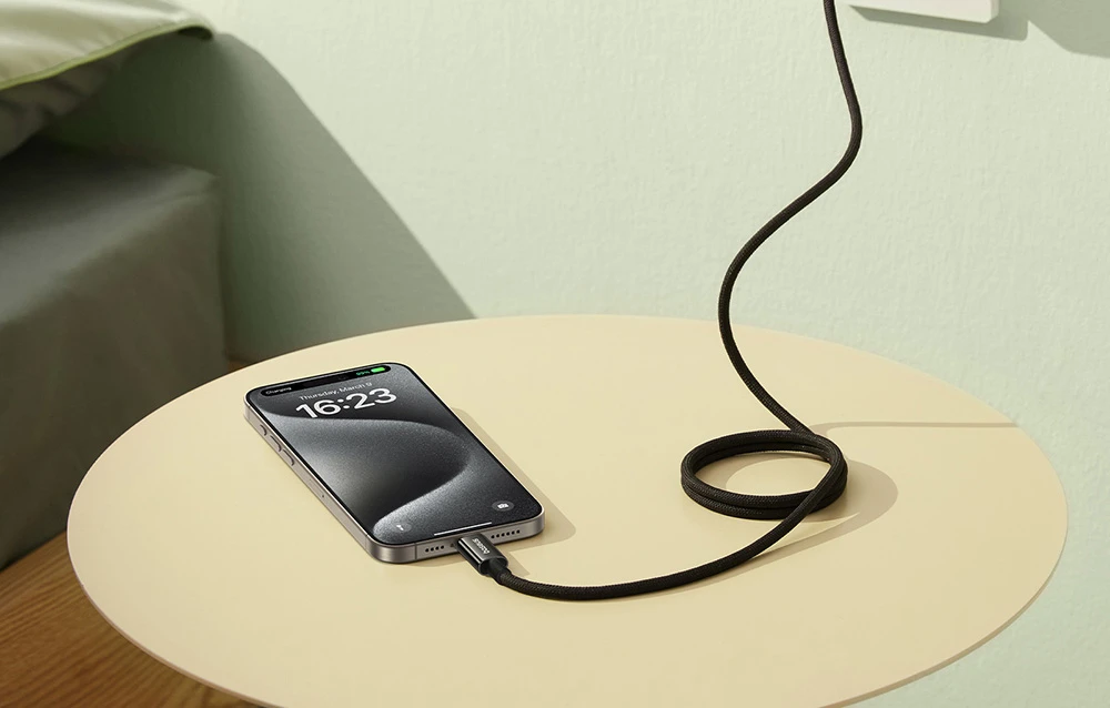 Baseus Tungsten Gold įkrovimo kabelis USB-C į USB-C 100 W 1 m (juodas) aprašymas - Prekės nuotrauka