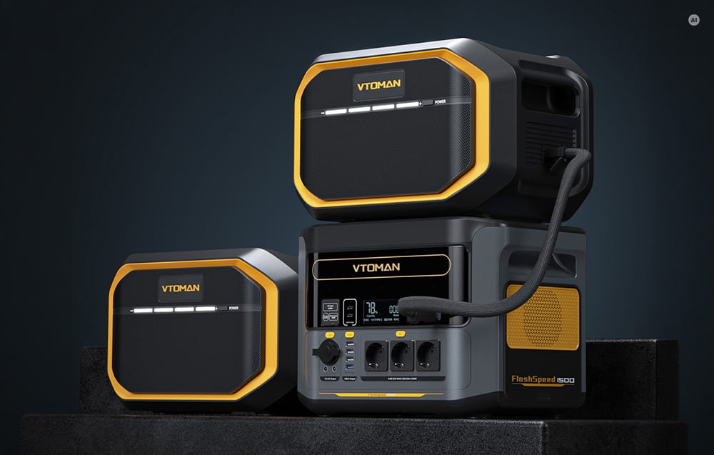 Baterija VTOMAN FlashSpeed 1500 (Pilkas) aprašymas - Prekės nuotrauka