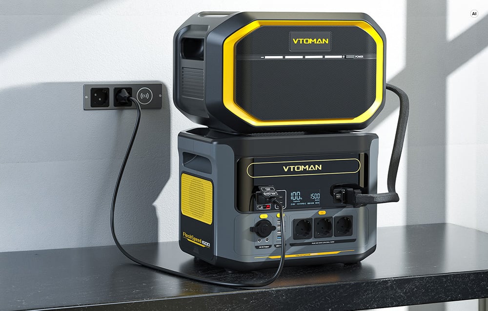 Baterija VTOMAN FlashSpeed 1500 (Pilkas) aprašymas - Prekės nuotrauka