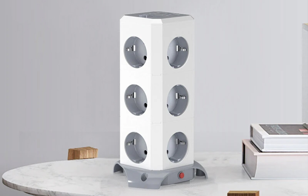 BlitzWolf BW-EC3 Vertical Power Strip with 12 Outlets aprašymas - Prekės nuotrauka