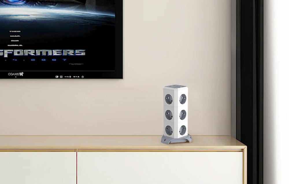BlitzWolf BW-EC3 Vertical Power Strip with 12 Outlets aprašymas - Prekės nuotrauka