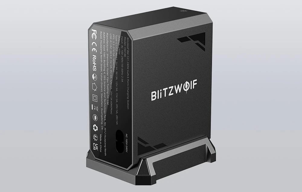 „Blitzwolf BW-S31“ 2xUSB-A, 4xUSB-C, PD, 240 W tinklo įkroviklis. aprašymas - Prekės nuotrauka „Blitzwolf BW-S31“ 2xUSB-A, 4xUSB-C, PD, 240 W tinklo įkroviklis. aprašymas - Prekės nuotrauka