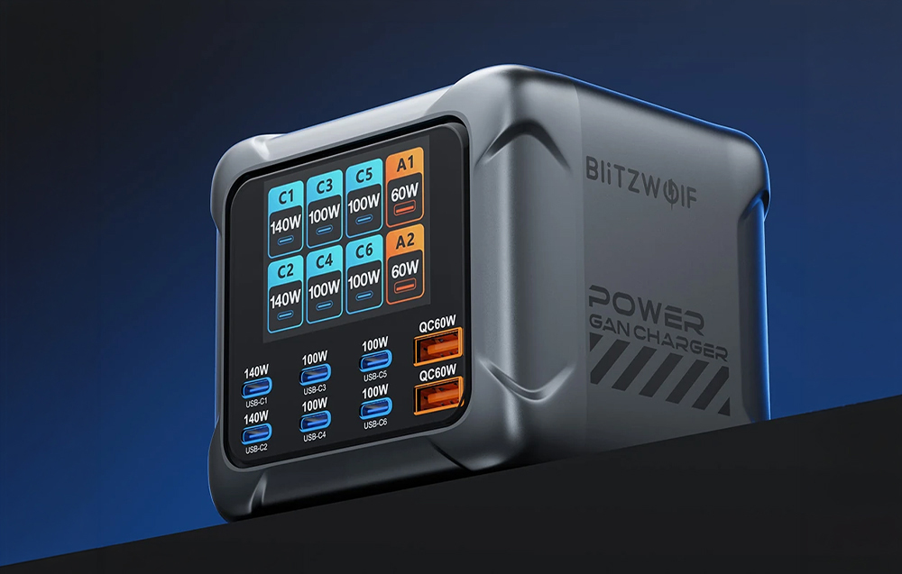 Blitzwolf BW-S33 420W Charger, 8 Ports aprašymas - Prekės nuotrauka