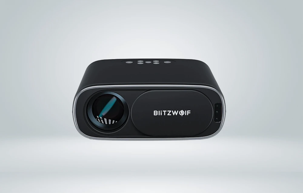 BlitzWolf BW-V4 1080p LED šviestuvas / projektorius, Wi-Fi + Bluetooth (juodas) aprašymas - Prekės nuotrauka
