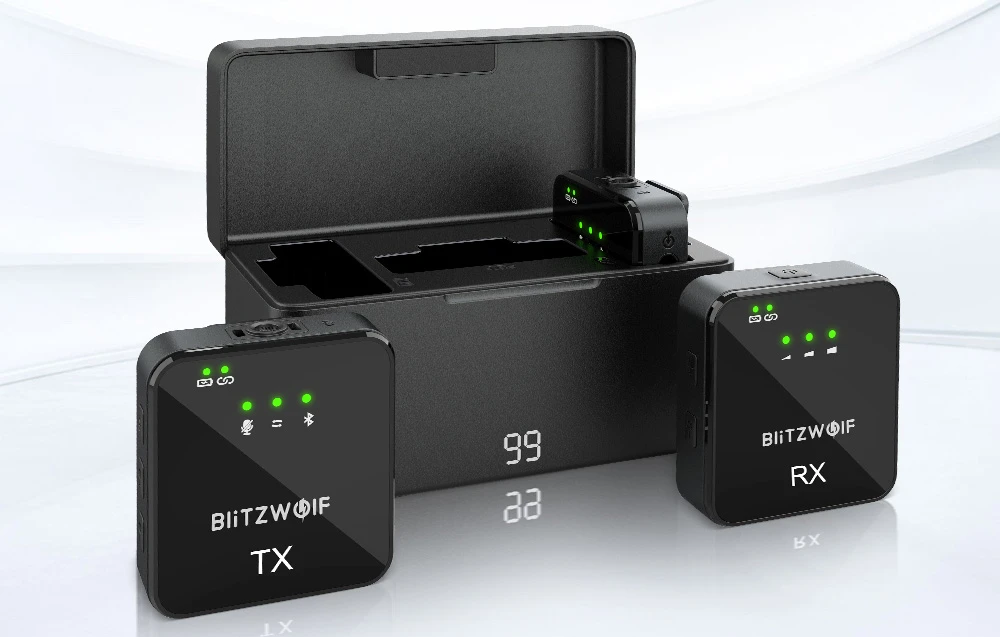 Belaidis mikrofonas BlitzWolf, BW-SX63, 1000 mAh (juodas) aprašymas - Prekės nuotrauka Belaidis mikrofonas BlitzWolf, BW-SX63, 1000 mAh (juodas) aprašymas - Prekės nuotrauka