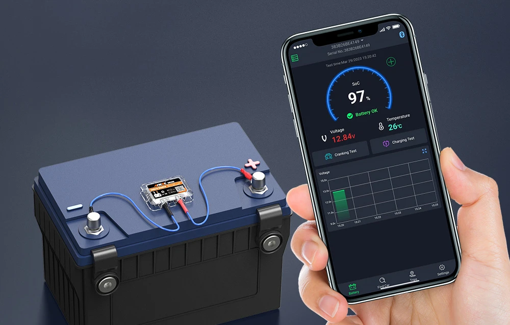 Bluetooth baterijos testeris Ancel BM200 aprašymas - Prekės nuotrauka