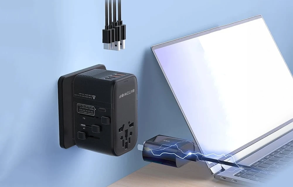Blitzwolf BW-TA3 kelioninis adapteris aprašymas - Prekės nuotrauka Blitzwolf BW-TA3 kelioninis adapteris aprašymas - Prekės nuotrauka