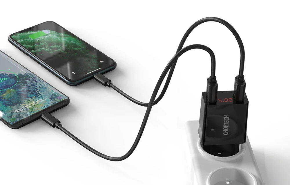 Kroviklis CHOETECH 2xUSB: 11W aprašymas - Prekės nuotrauka Kroviklis CHOETECH 2xUSB: 11W aprašymas - Prekės nuotrauka