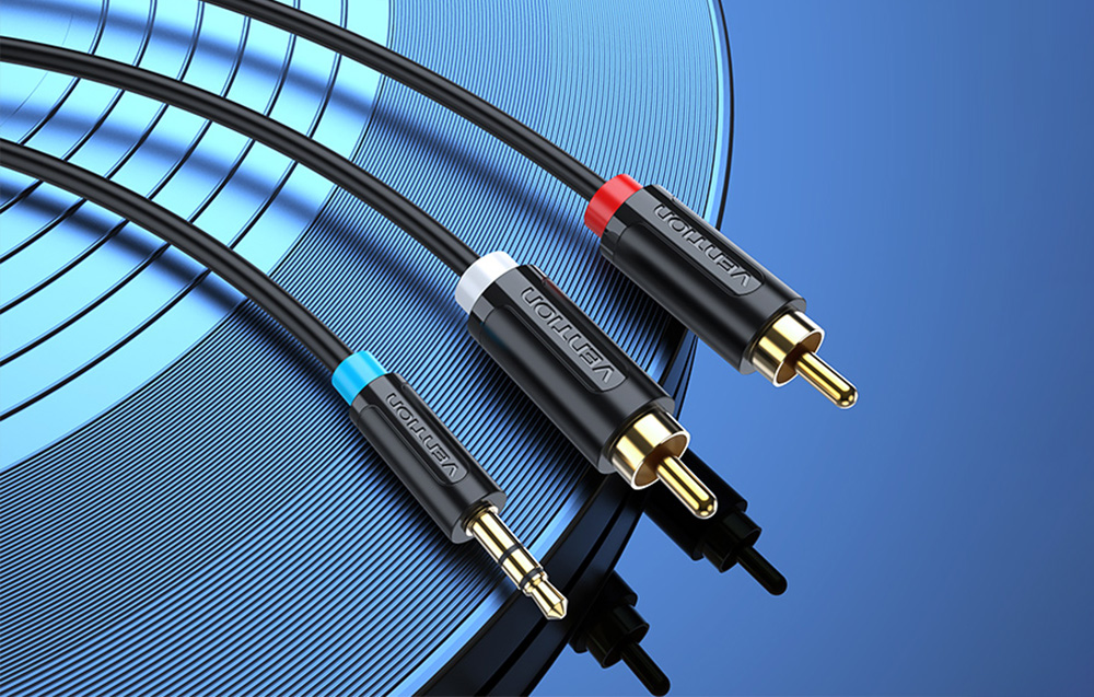Vention kabelis audio adapteris 3.5mm kištukas - 2x kištukas RCA 8m – Juodas aprašymas - Prekės nuotrauka Vention kabelis audio adapteris 3.5mm kištukas - 2x kištukas RCA 8m – Juodas aprašymas - Prekės nuotrauka
