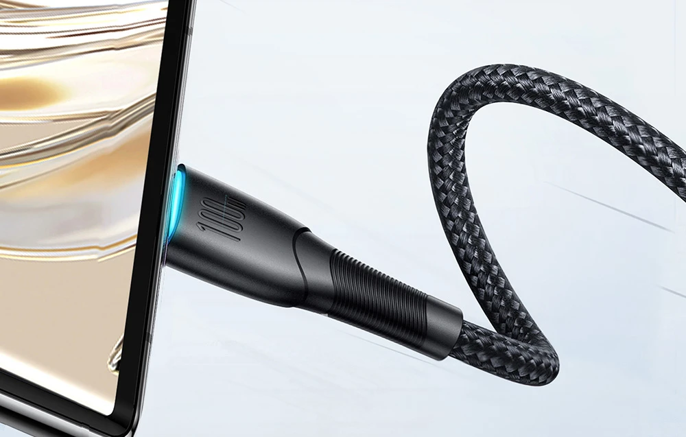 Joyroom SA32-AC6 Starry USB - USB-C kabelis 100W 1m - Juodas aprašymas - Prekės nuotrauka