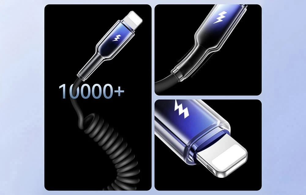 Kabelis USB-A Lightning Joyroom S-A43 1.5m juodos spalvos aprašymas - Prekės nuotrauka