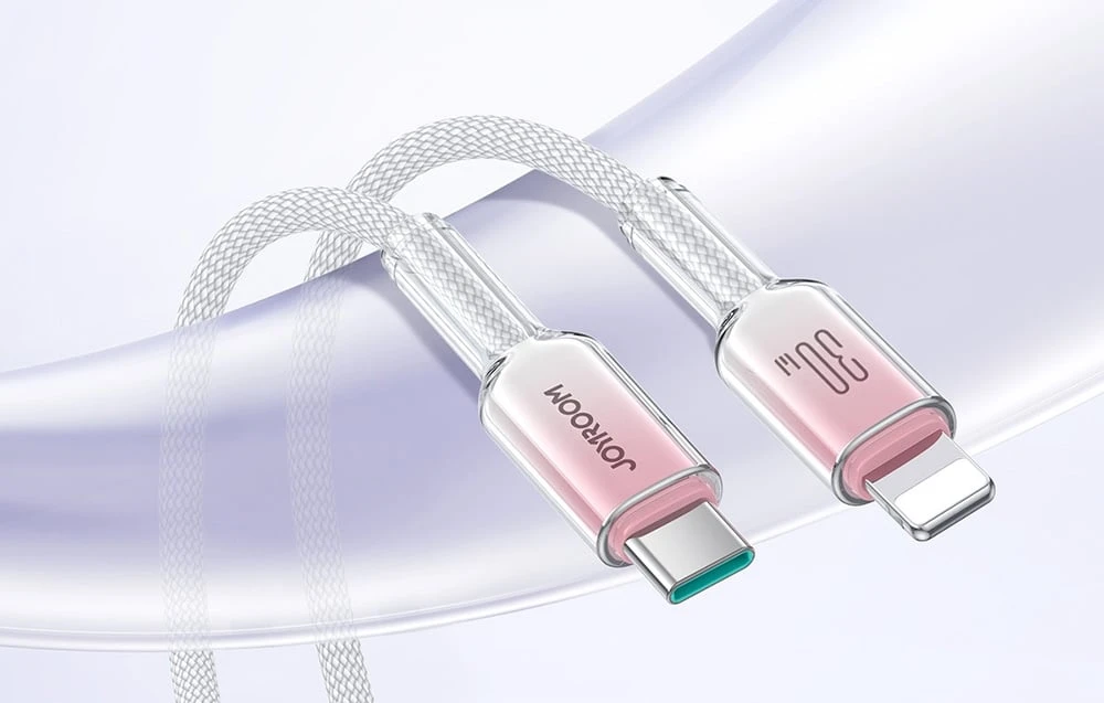 Kabelis USB-C Lightning Joyroom S-A42 30W 1,2m baltos spalvos aprašymas - Prekės nuotrauka