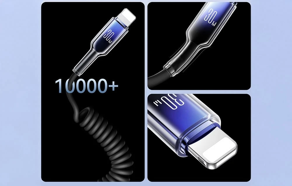 Kabelis USB-C Lightning Joyroom S-A43 30W 1,5m juodos spalvos aprašymas - Prekės nuotrauka