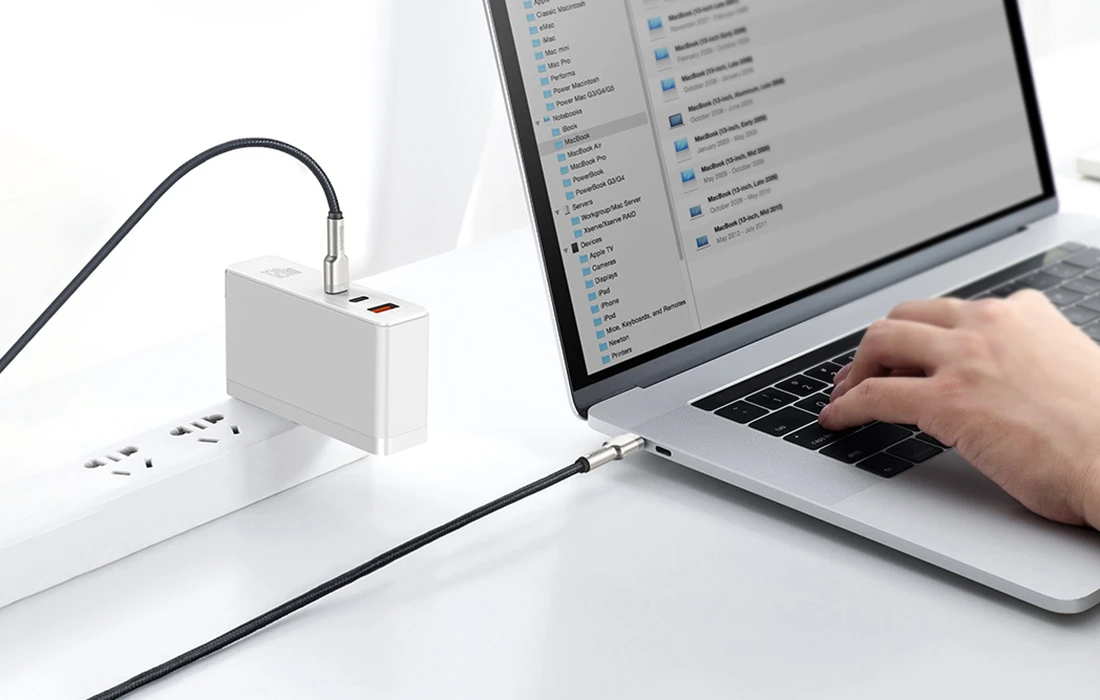 Kabelis USB C - USB C 1m 100W juodas Cafule Metal BASEUS aprašymas - Prekės nuotrauka Kabelis USB C - USB C 1m 100W juodas Cafule Metal BASEUS aprašymas - Prekės nuotrauka
