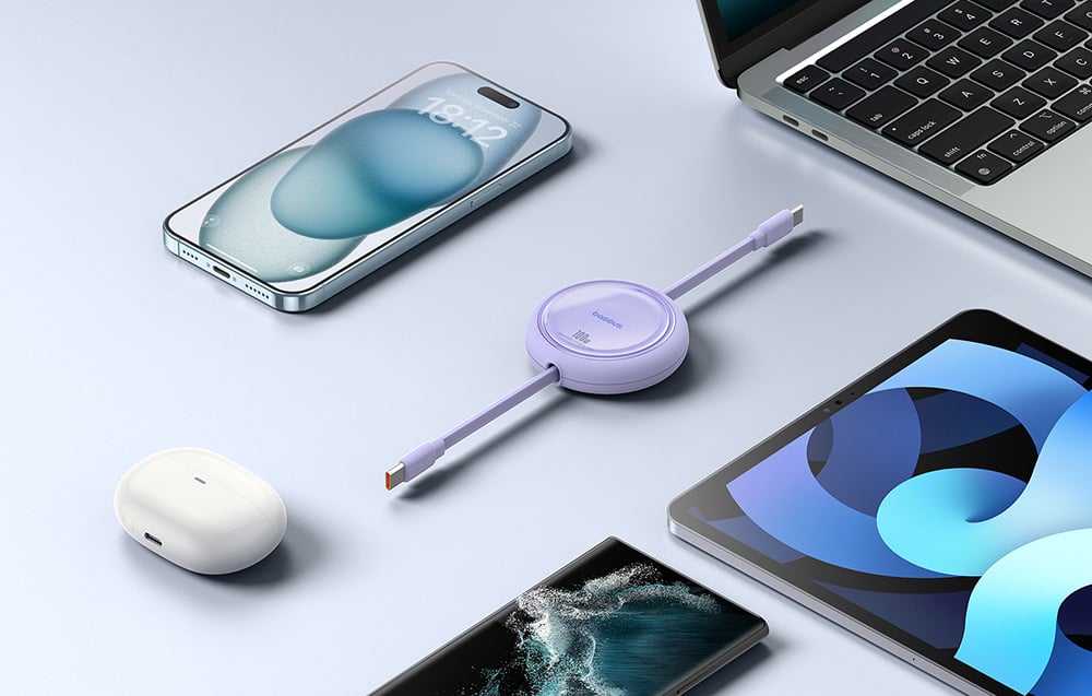Laidas iš USB-C į USB-C Baseus Free2Draw, PD, 100 W, 1 m (violetinė) aprašymas - Prekės nuotrauka Laidas iš USB-C į USB-C Baseus Free2Draw, PD, 100 W, 1 m (violetinė) aprašymas - Prekės nuotrauka