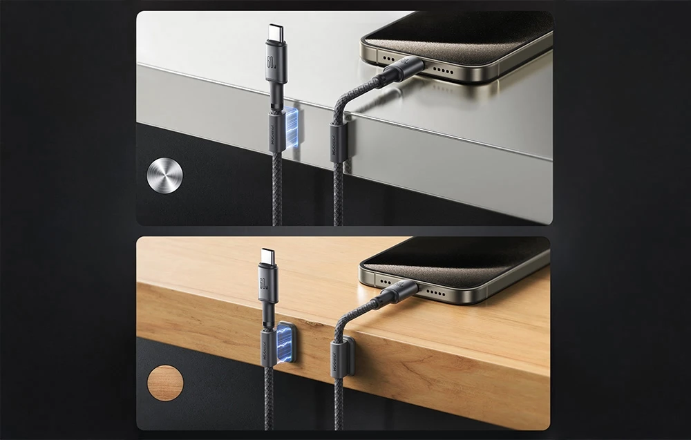 USB kabelis Joyroom SA-50 USB-C to USB-C 60W 1.2m tamsiai pilkas aprašymas - Prekės nuotrauka USB kabelis Joyroom SA-50 USB-C to USB-C 60W 1.2m tamsiai pilkas aprašymas - Prekės nuotrauka