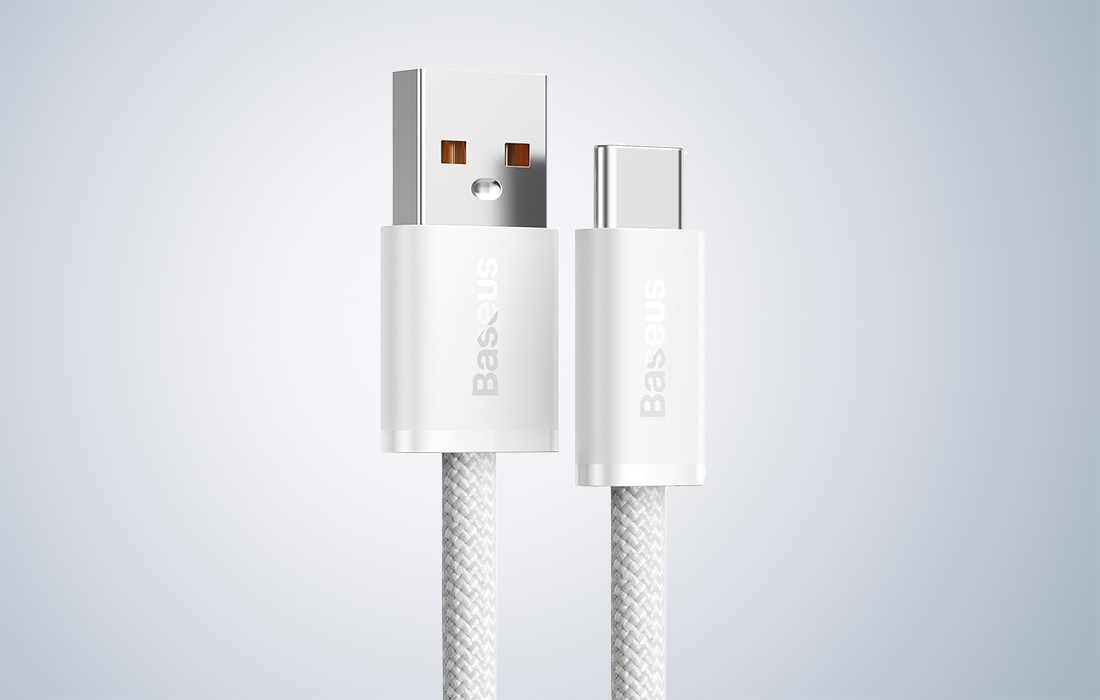 Baseus Dynamic Series USB - USB-C kabelis 100W 1m – Baltas aprašymas - Prekės nuotrauka