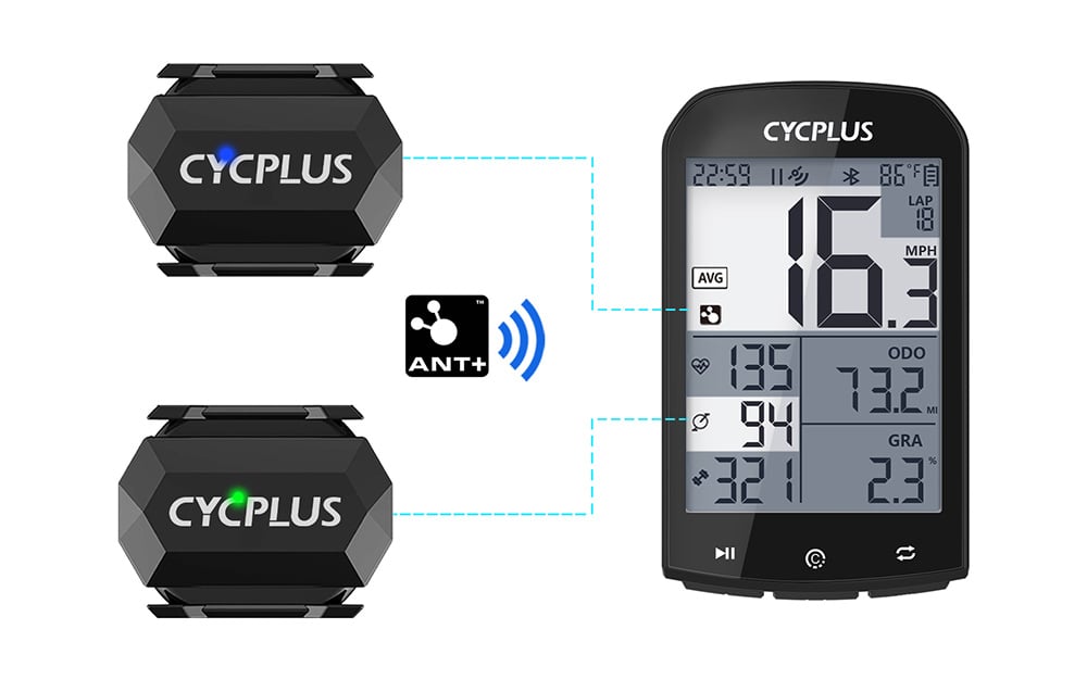 Kadencijos greičio jutiklis-cycplus-c3 suderinamas