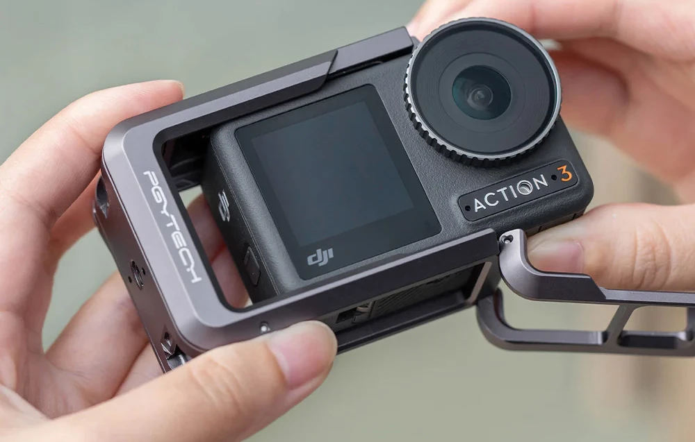 Kameros aliuminio narvas PGYTECH skirtas DJI OSMO Action 34 aprašymas - Prekės nuotrauka Kameros aliuminio narvas PGYTECH skirtas DJI OSMO Action 34 aprašymas - Prekės nuotrauka
