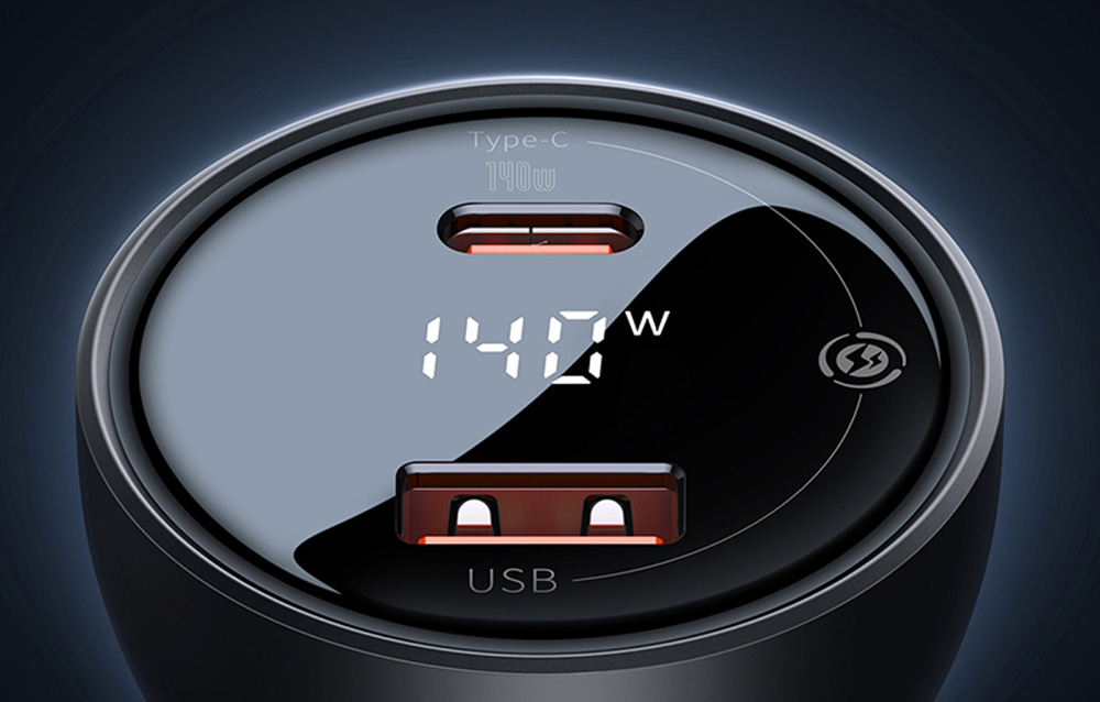 Automobilinis įkroviklis Baseus Superme USB USB-C 140W - juodas aprašymas - Prekės nuotrauka Automobilinis įkroviklis Baseus Superme USB USB-C 140W - juodas aprašymas - Prekės nuotrauka