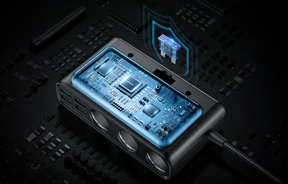 Automobilinis įkroviklis Joyroom 9in1 154W 3x12V, PD USB Type-C, QC3.0 USB-A, 4xUSB-A JR-CL06 aprašymas - Prekės nuotrauka Automobilinis įkroviklis Joyroom 9in1 154W 3x12V, PD USB Type-C, QC3.0 USB-A, 4xUSB-A JR-CL06 aprašymas - Prekės nuotrauka