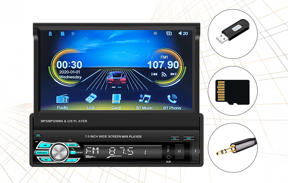 automobilio-monitorius-7-podofo-a3503-carplayandroid