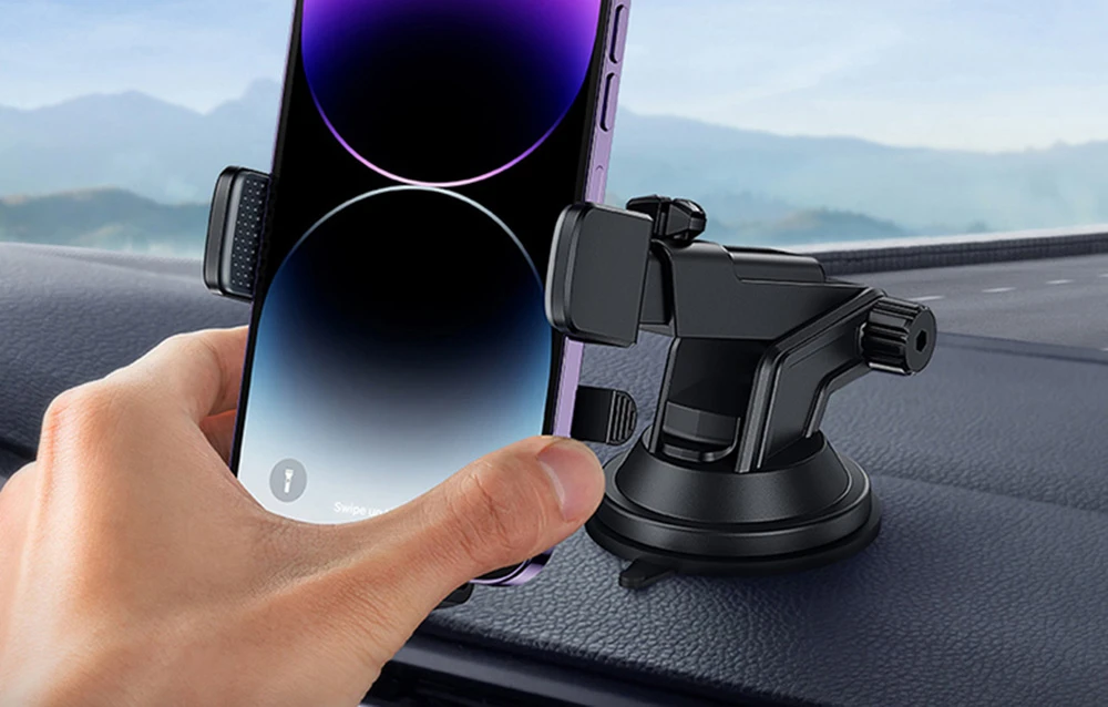 Automobilinio telefono laikiklis Baseus UltraControl (juodas) aprašymas - Prekės nuotrauka