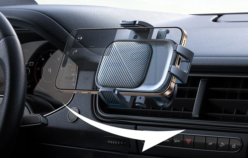 Car Phone Holder(Air Vent) Joyroom JR-OK6 juodos spalvos aprašymas - Prekės nuotrauka Car Phone Holder(Air Vent) Joyroom JR-OK6 juodos spalvos aprašymas - Prekės nuotrauka