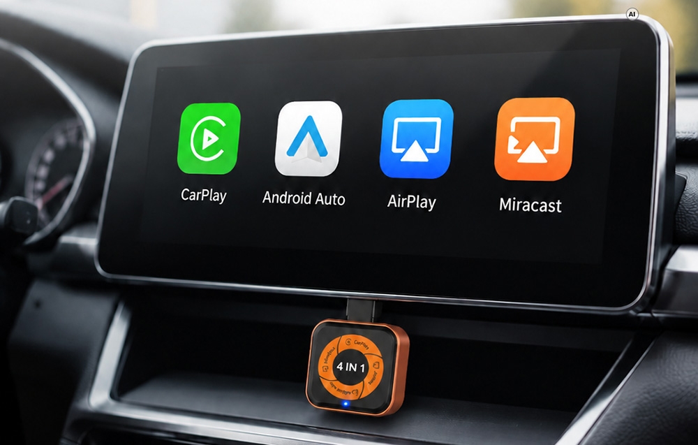 CARLINKIT Mini Ultra 6 Wireless adapteris, skirtas „CarPlay“ ir „Android Auto“ aprašymas - Prekės nuotrauka