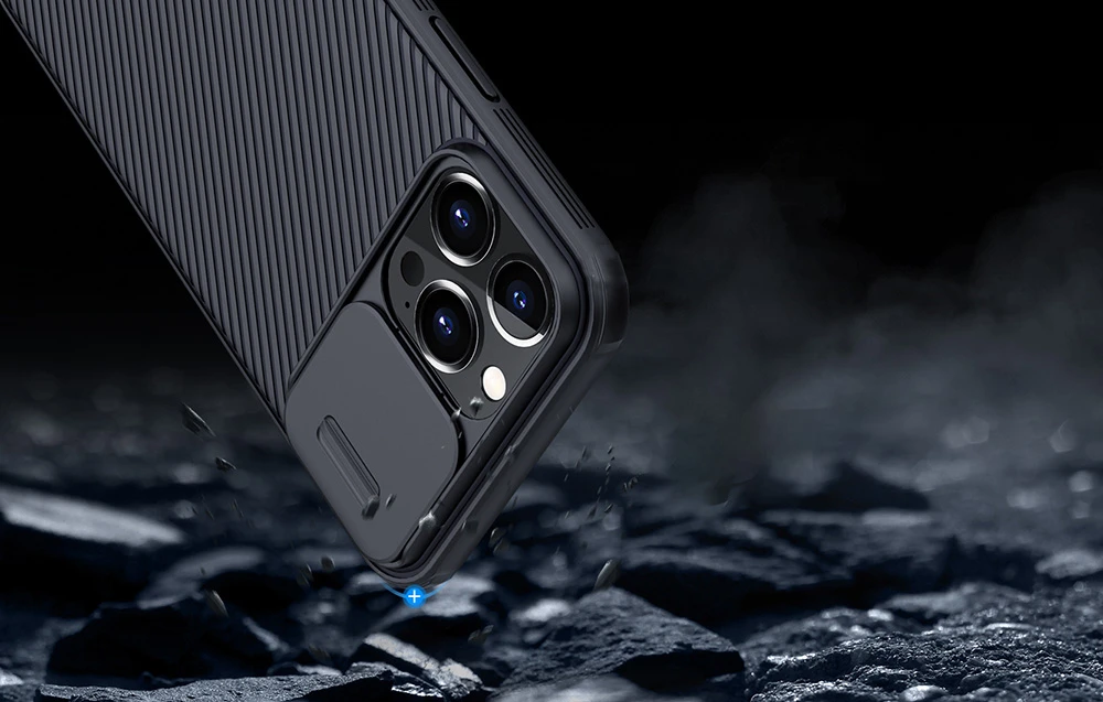 Nillkin CamShield Pro dėklas, skirtas Apple iPhone 13 Pro Max (juodas) aprašymas - Prekės nuotrauka