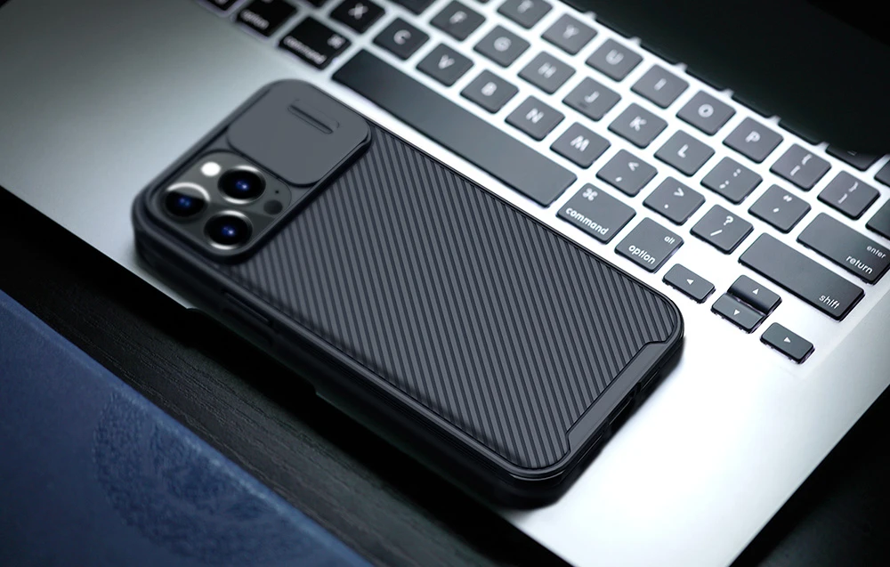 Nillkin CamShield Pro dėklas, skirtas Apple iPhone 13 Pro Max (juodas) aprašymas - Prekės nuotrauka