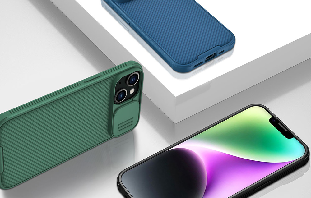 Nillkin CamShield Pro dėklas, skirtas Apple iPhone 14 (juodas) aprašymas - Prekės nuotrauka