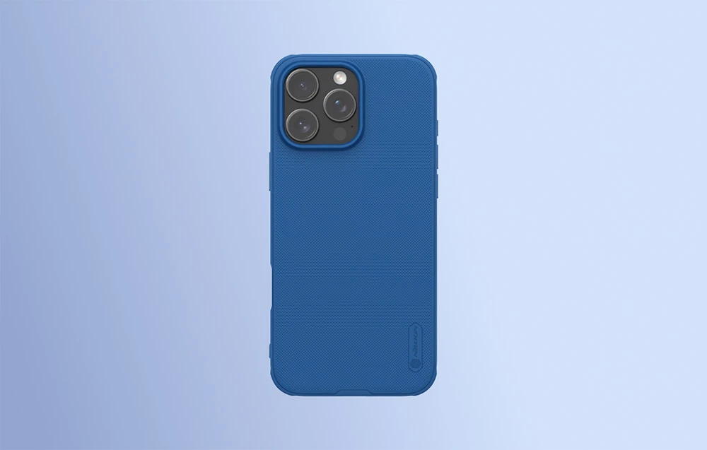 Nillkin Super Frosted Shield Pro Magnetic Apple iPhone 16 Pro – dėklas telefonui mėlynos spalvos aprašymas - Prekės nuotrauka