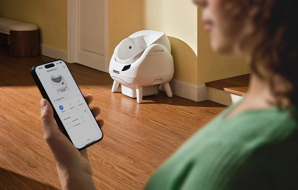 CATLINK Open-X savaime išsivalantis automatinis išmanus kačių tualetas su APP baltas aprašymas - Prekės nuotrauka