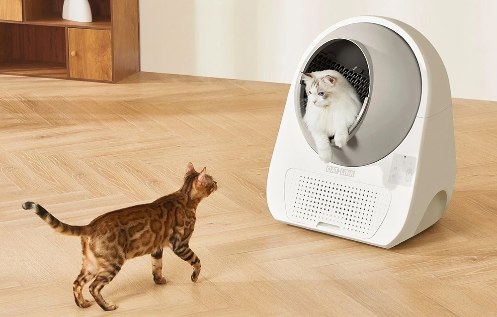 Catlink Scooper Pro Ultra išmani savaime išsivalanti kačių kraiko dėžė su AI kamera aprašymas - Prekės nuotrauka