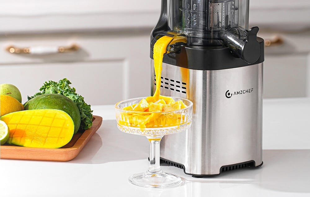 Sulčiaspaudė Amzchef CE-ZM1902M-SV Slow Juicer (Sidabrinis) aprašymas - Prekės nuotrauka
