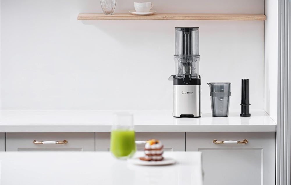 Sulčiaspaudė Amzchef CE-ZM1902M-SV Slow Juicer (Sidabrinis) aprašymas - Prekės nuotrauka