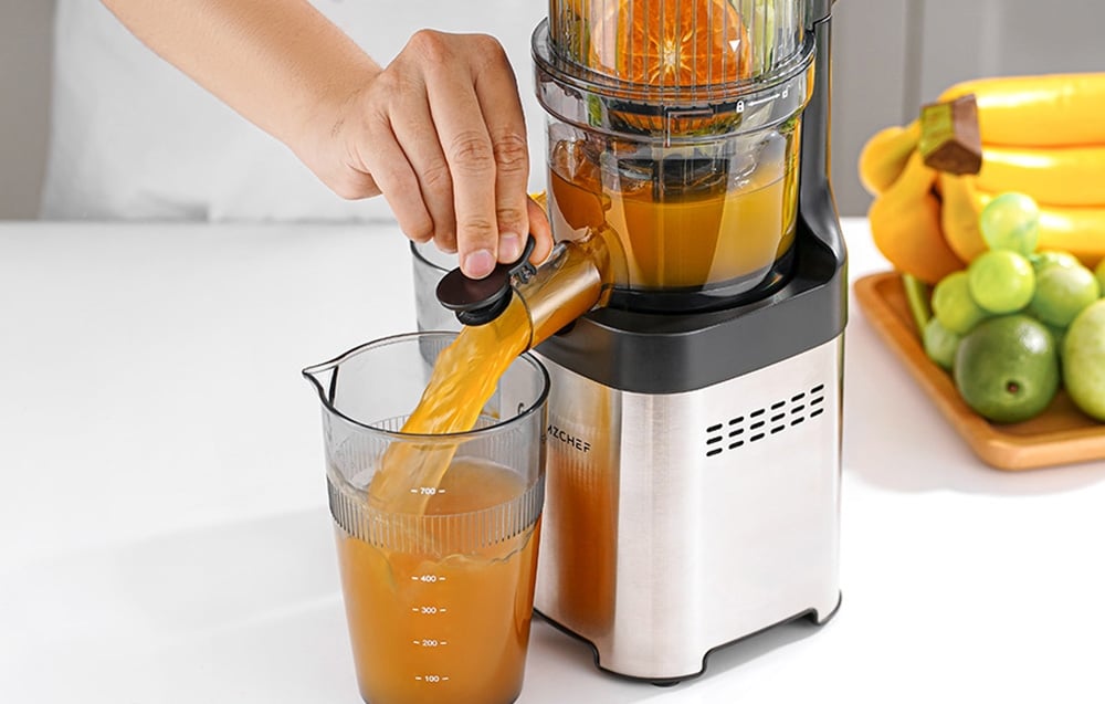 Sulčiaspaudė Amzchef CE-ZM1902M-SV Slow Juicer (Sidabrinis) aprašymas - Prekės nuotrauka