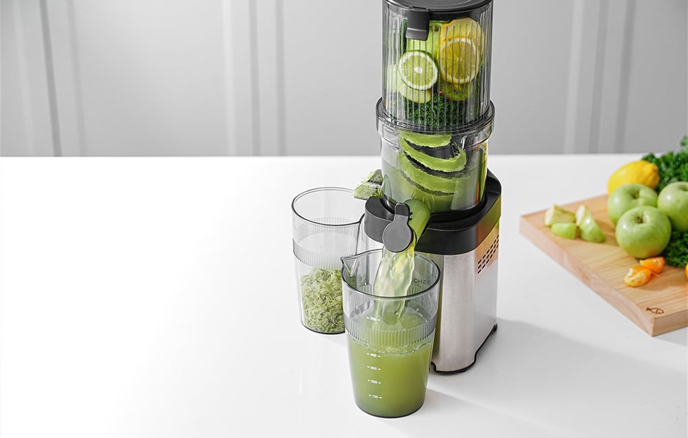 Sulčiaspaudė Amzchef CE-ZM1902M-SV Slow Juicer (Sidabrinis) aprašymas - Prekės nuotrauka