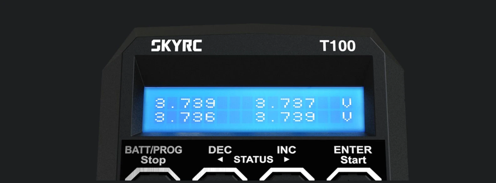 Įkroviklis SkyRC T100 2 x 50W aprašymas - Prekės nuotrauka Įkroviklis SkyRC T100 2 x 50W aprašymas - Prekės nuotrauka