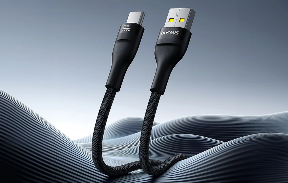 Įkrovimo kabelis Baseus Flash 2 USB į USB-C 100W, 2m (juodas) aprašymas - Prekės nuotrauka Įkrovimo kabelis Baseus Flash 2 USB į USB-C 100W, 2m (juodas) aprašymas - Prekės nuotrauka